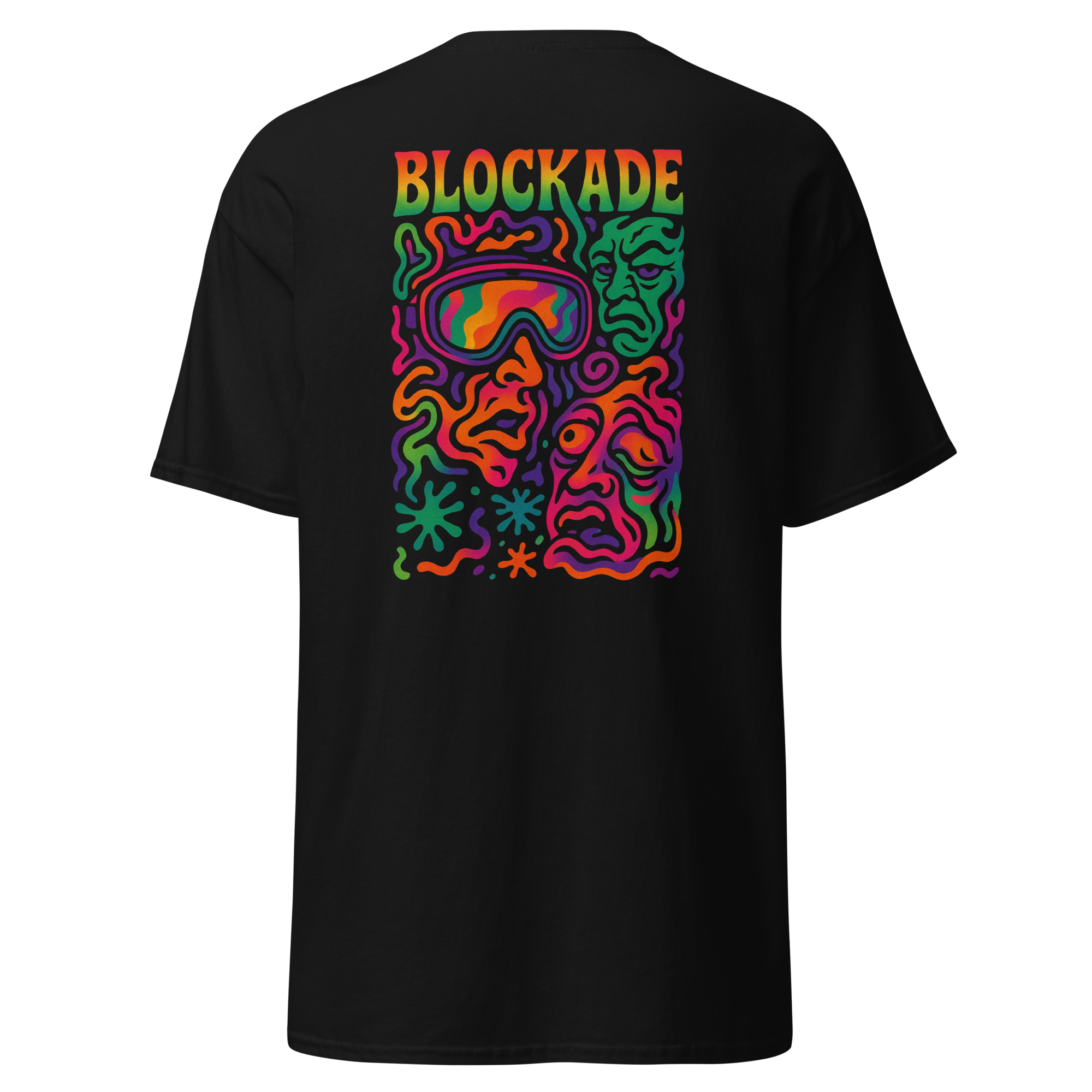 wasted faces - T-Shirt - rainbow print